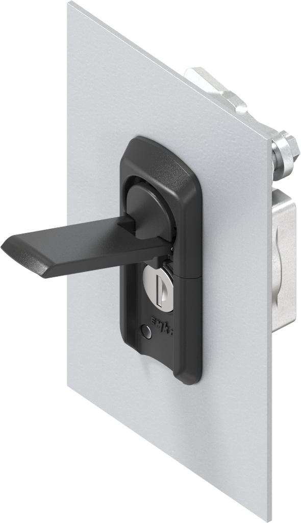 Locking set with round cylinder, keyed different, Zinc die