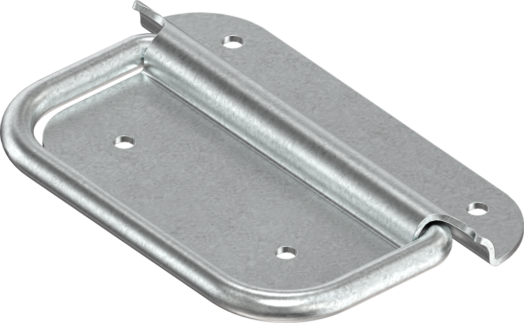 Chest handle without piano wire torsion spring, Steel zinc