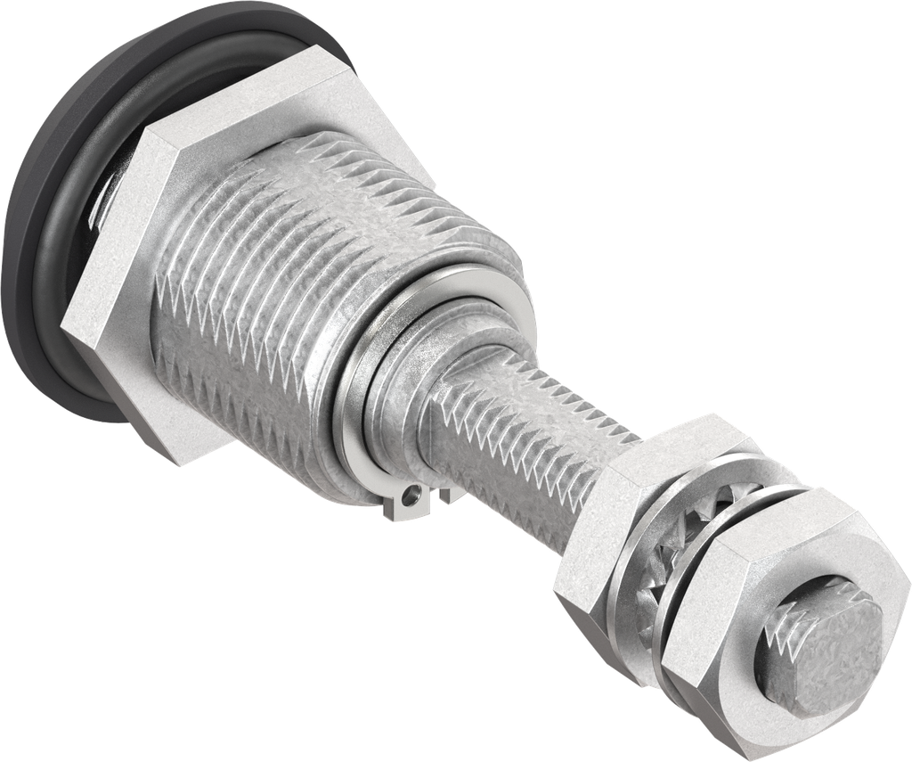 Compression latch with adjustable cam height, square 7, Zinc die