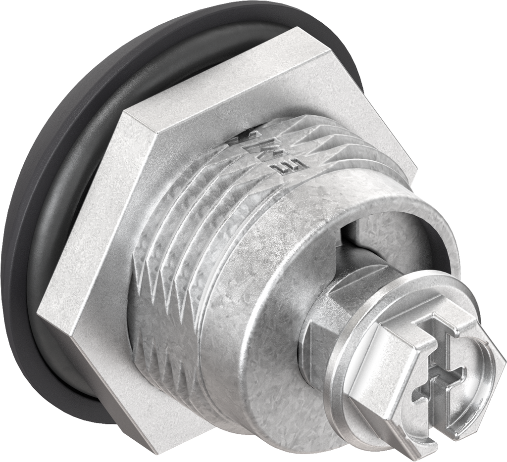 Compression latch, square 8, Zinc die black powder-coated; 1000