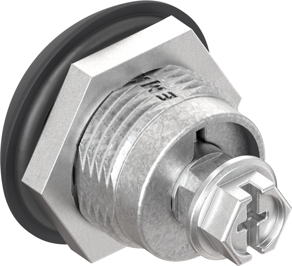 Compression latch double bit 5, Zinc die black powder-coated; 1000