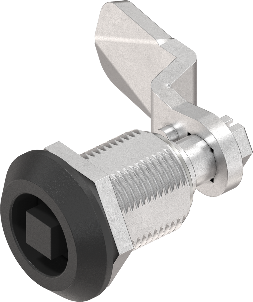 ■ノブ　 Compression latch, square 8, Zinc die black powder-coated; 1000