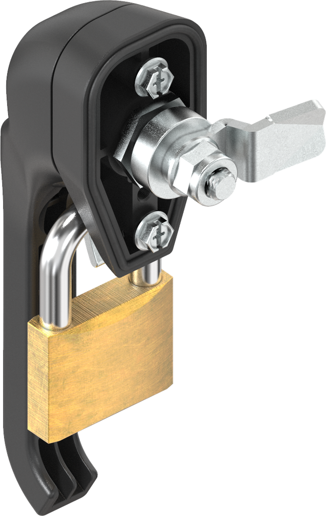 Heavy duty latch keyed EK 333 and for padlock, Zinc die