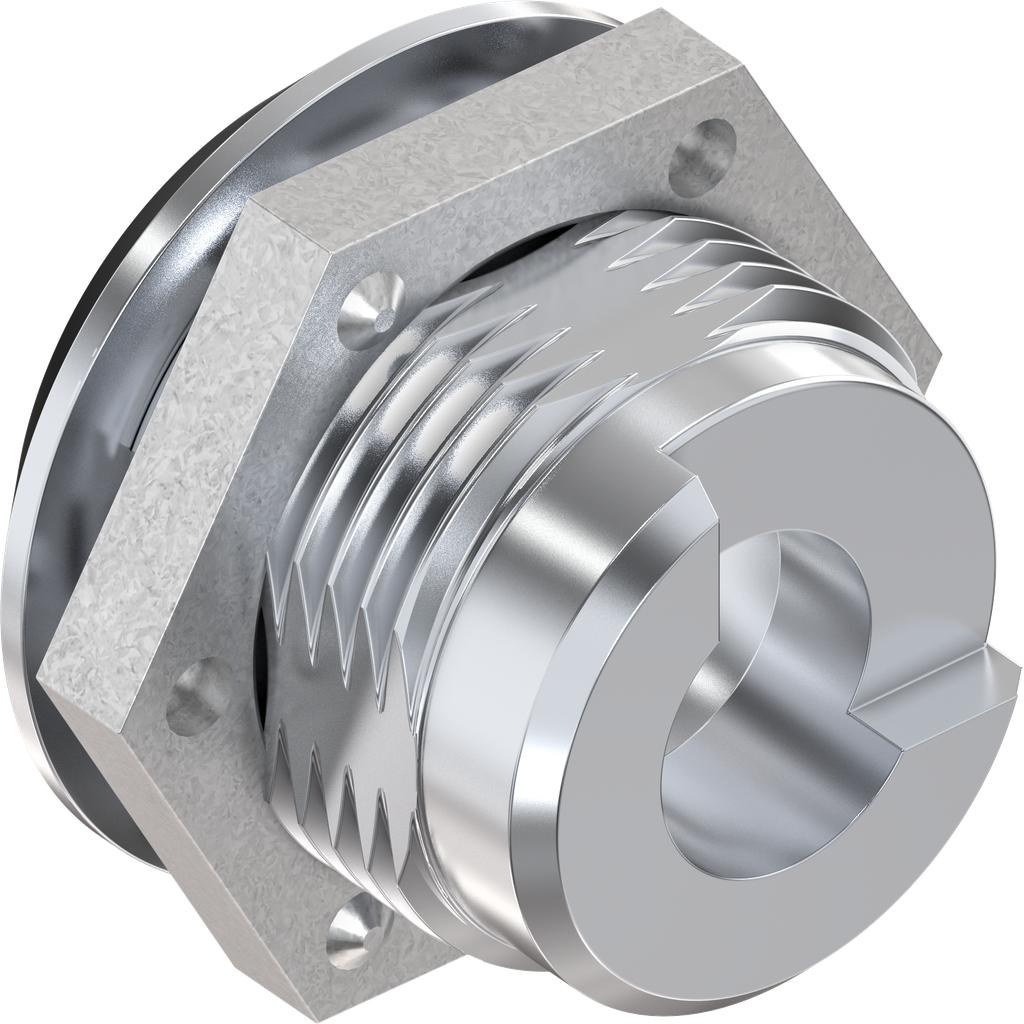 Housing, Zinc die chrome-plated; 1000-U56 with earthing nut