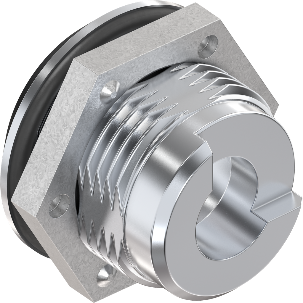 Housing foamed, Zinc die chrome-plated; 1000-U56-G with earthing nut