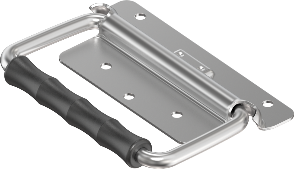 Chest handle with leaf spring, Stainless steel AISI 304; 6040-U23-PC