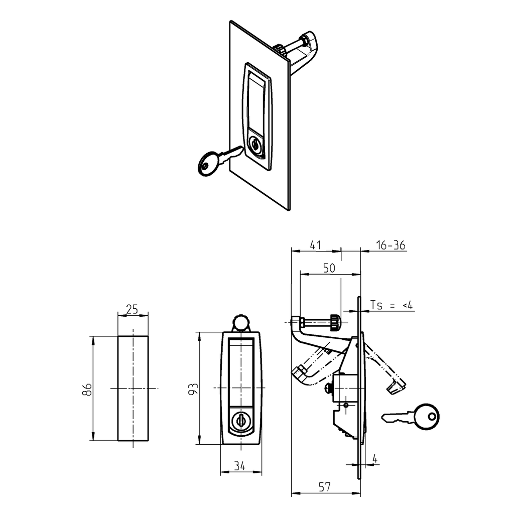 Maniglia Portellone Posteriore Wakects In ABS Nero Con Foro Telecamera - Compatibile Con J10, Ricambio OE 90812JD30H - 5