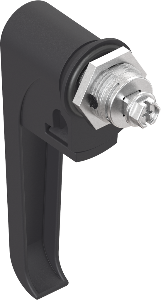 L-handle quarter turn for padlock, Zinc die black powder-coated