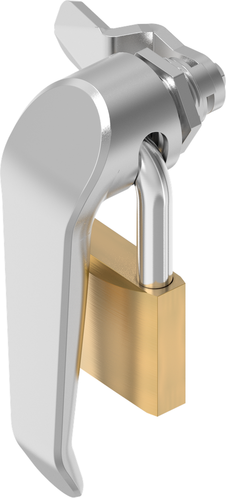 L-handle quarter turn for padlock, Stainless steel AISI 316; 1000