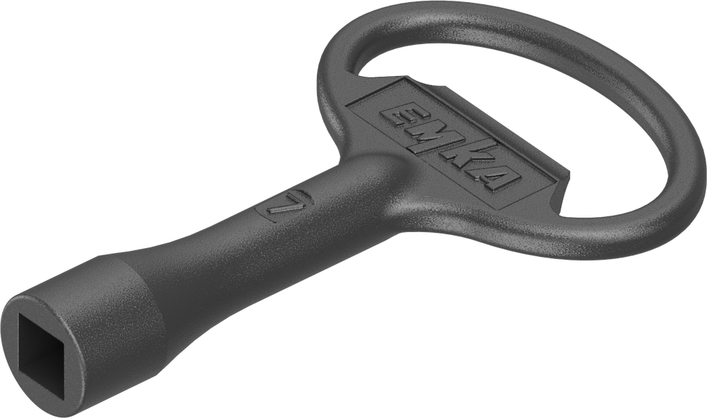 Key for insert square 7, Zinc die black powder-coated; 1004-01