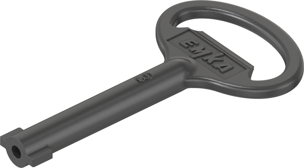 ベース em-keee Key for insert double bit 3, Zinc die black powder-coated; 1004-05