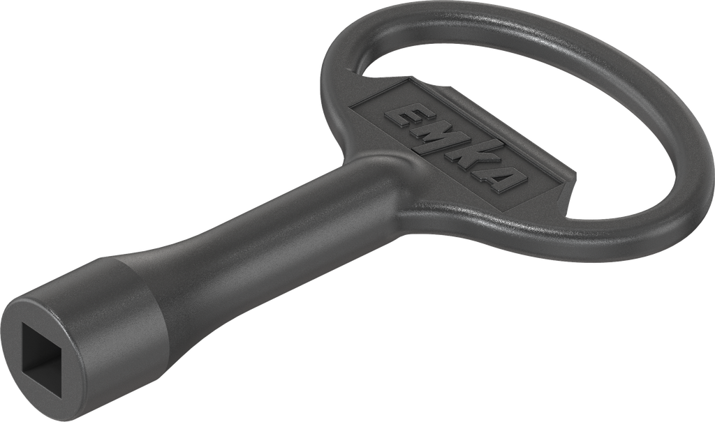 Key for insert square 6, Zinc die black powder-coated; 1004-18