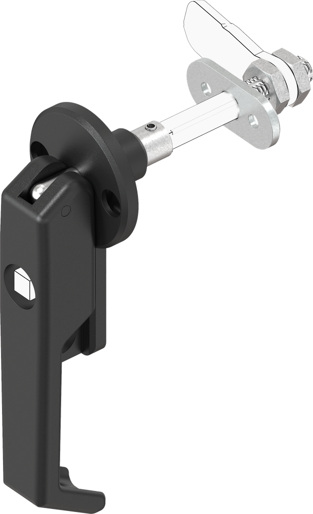 Compression latch for insert and for padlock, Zinc die and
