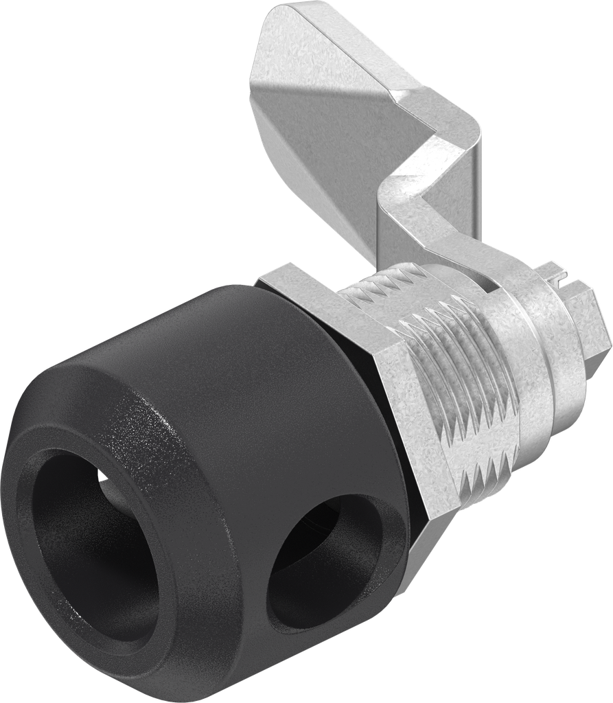 Housing for padlock, Zinc die black powder-coated; 1000-U436 with nut