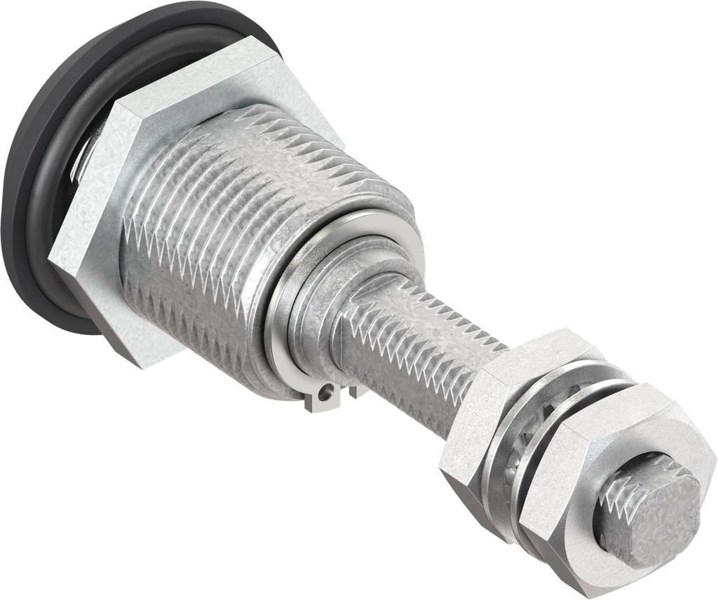 Compression latch with adjustable cam height, hexagon female SW 8