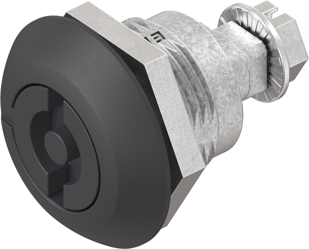 Compression latch double bit 5, Zinc die black powder-coated; 1000