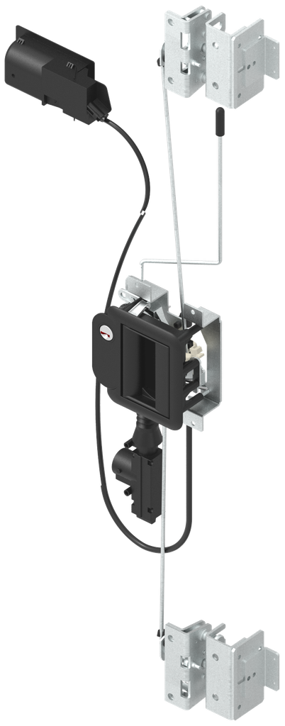 Rotary latch lock, right version, Steel zinc-plated; 2004-B8036