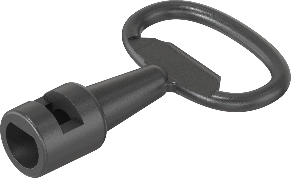 Key for insert Eastern Europe Ø 13 half-round, Zinc die black