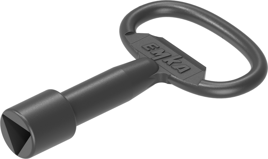 key for insert triangular 10, Zinc die black powder-coated; 1004-24