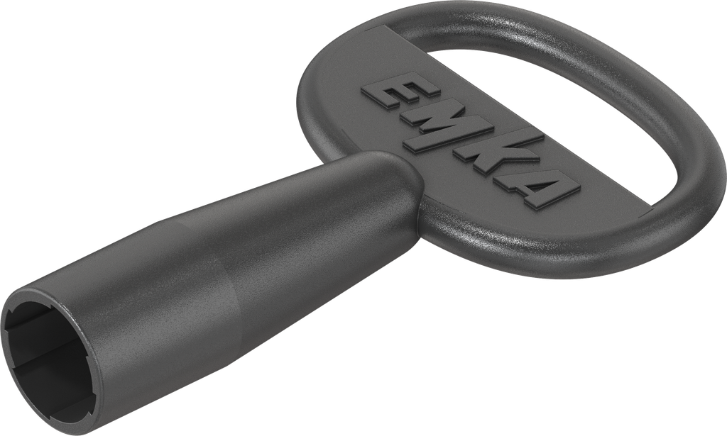 Key for insert tube, Zinc die black powder-coated; 1004-51