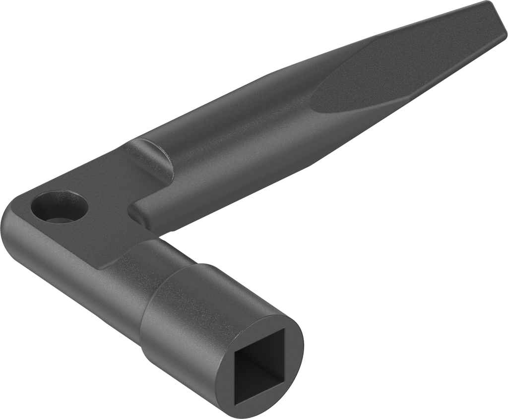 Key for insert railway, Zinc die black powder-coated; 1004-52