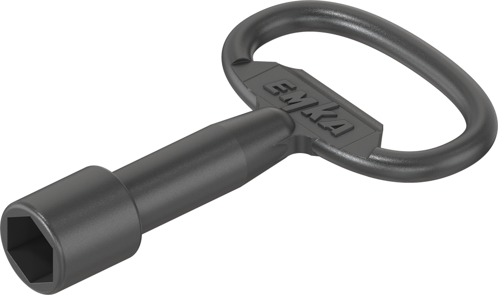 Key for insert hexagon male SW 11.1, Zinc die black powder-coated