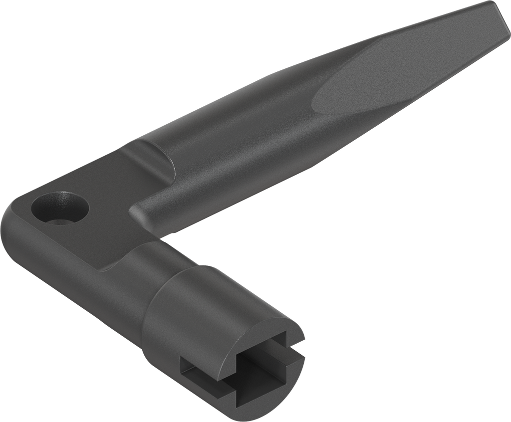 rik-key専用 Key for insert railway with outer rack, Zinc die black powder