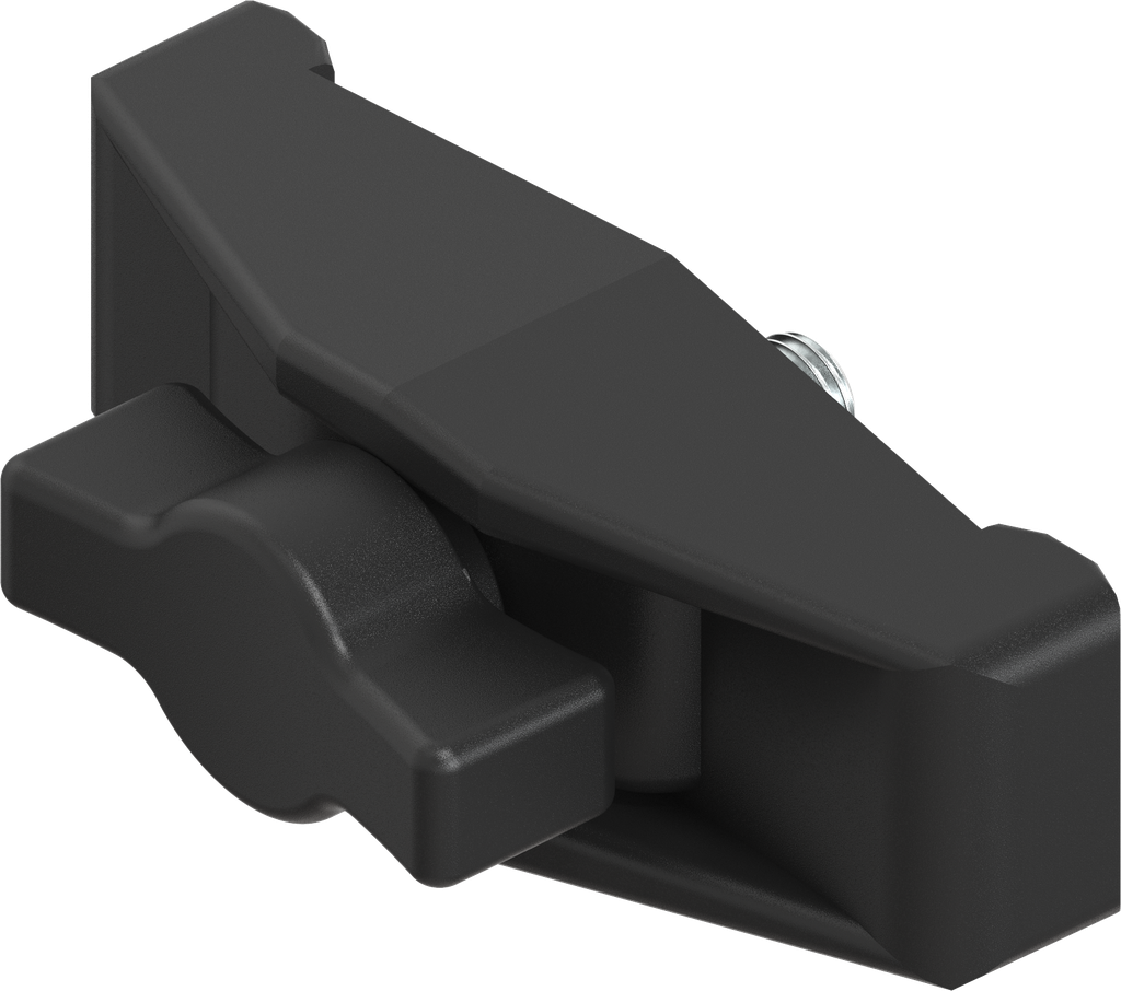 Tommy screw, Steel and poylamide black; 1076-15 with inserted
