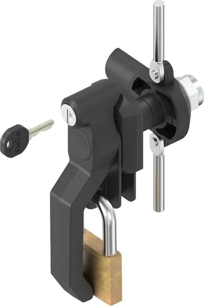 Outside handle keyed EK 333 for zinc die shaft, Polyamide GF