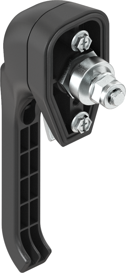 Heavy duty latch for padlock, Zinc die black powder-coated