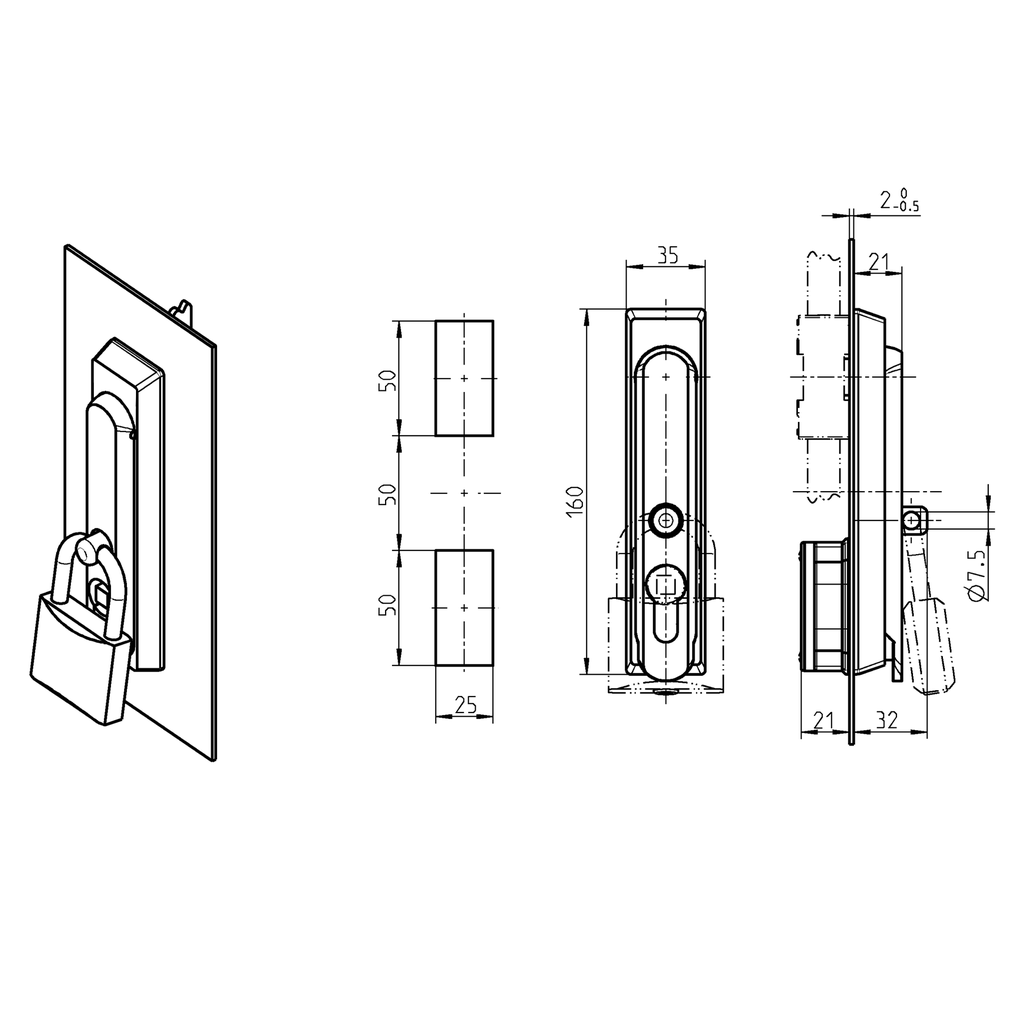 MAO　0808 Podstawa magnetyczna statyw manualny 80kg. DASQUA - For Metal