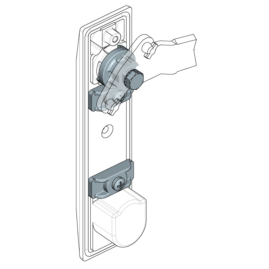 Fixing material 2x bridge, adapter and screws for swinghandle with