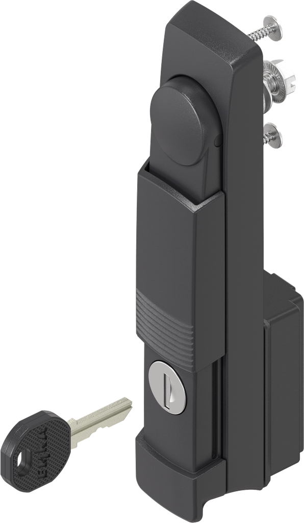 Emika Swinghandle with round cylinder, keyed EK 333, Polyamide GF