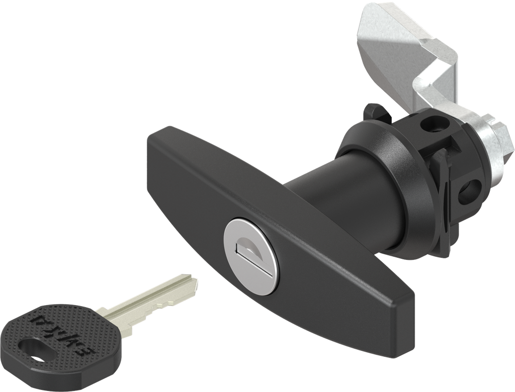 T-handle quarter turn, clip fix, keyed EK 333, Polyamide GF