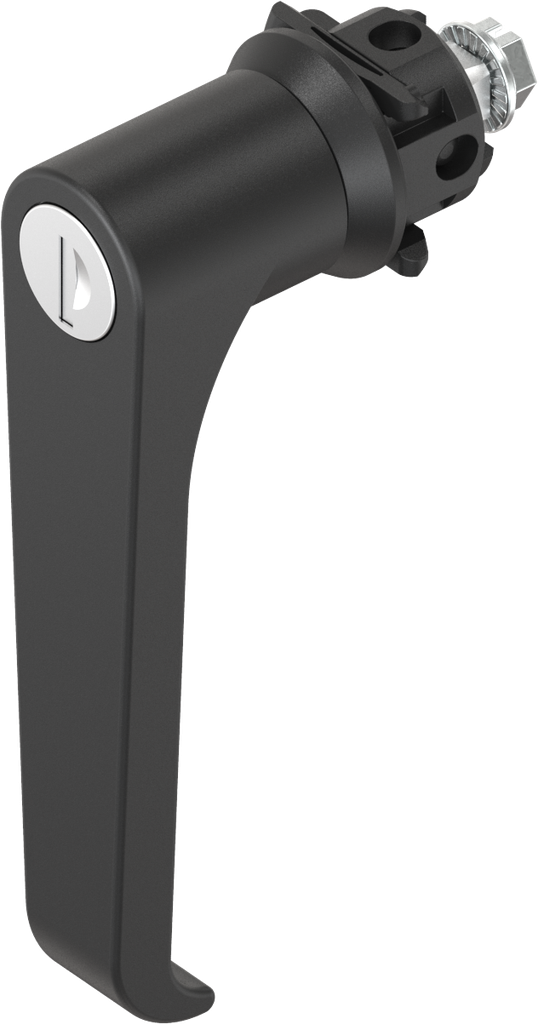 L-handle quarter turn clip fix, keyed EK 333, Polyamide GF black