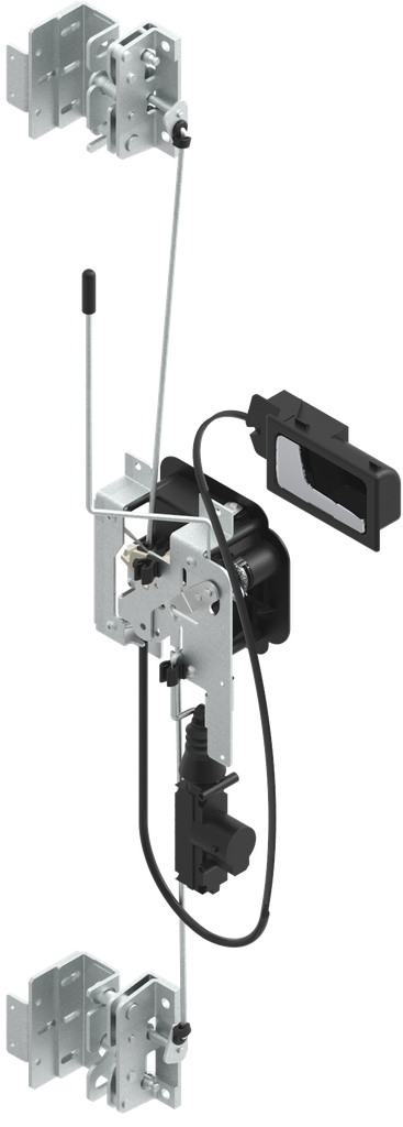 Rotary latch lock, right version, Steel zinc-plated; 2004-B8036
