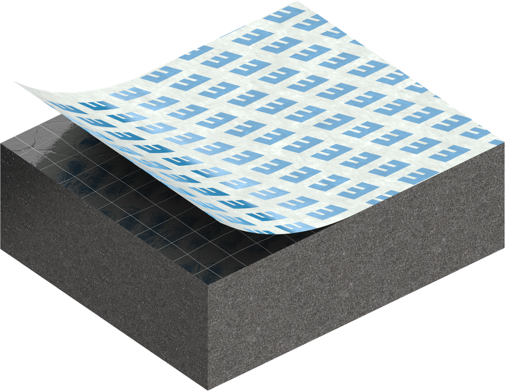 Zellgummi 10 x 25 mm, CR schwarz dehnungsfrei und selbstklebende Montagehilfe