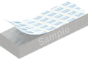 Zellgummi 10 x 40 mm, CR schwarz dehnungsfrei und selbstklebende Montagehilfe