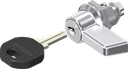 Knevelslot verschillend sluitend, Zamak verchroomd