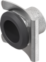 Carcasa para fijación con clip, zamak recubierto de polvo negro