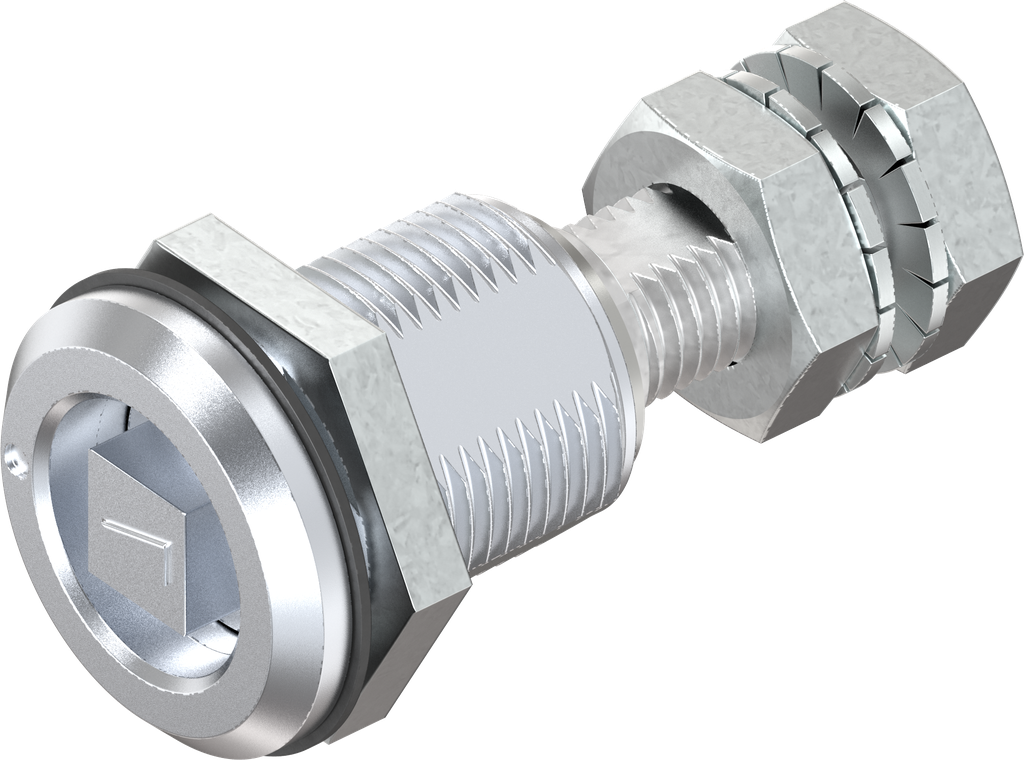 Compression latch, square 6, Zinc die chrome-plated