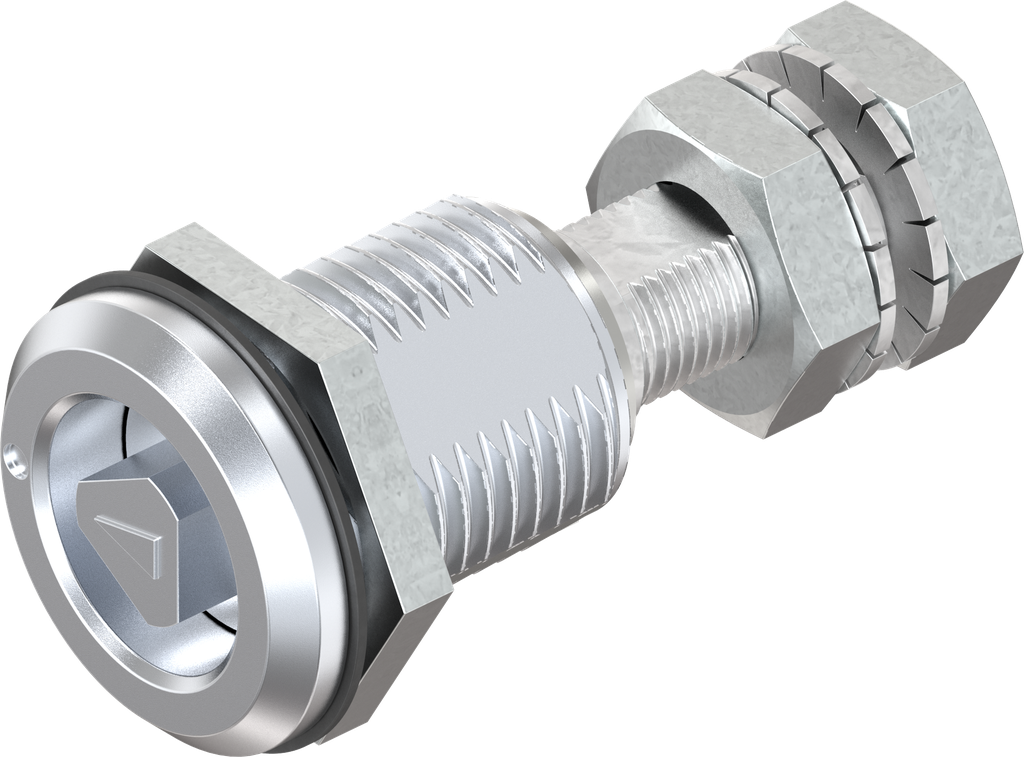 verrou à compression triangle 6,5, zamak chromé