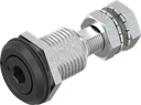 Compression latch hexagon female SW 5, Zinc die black powder-coated