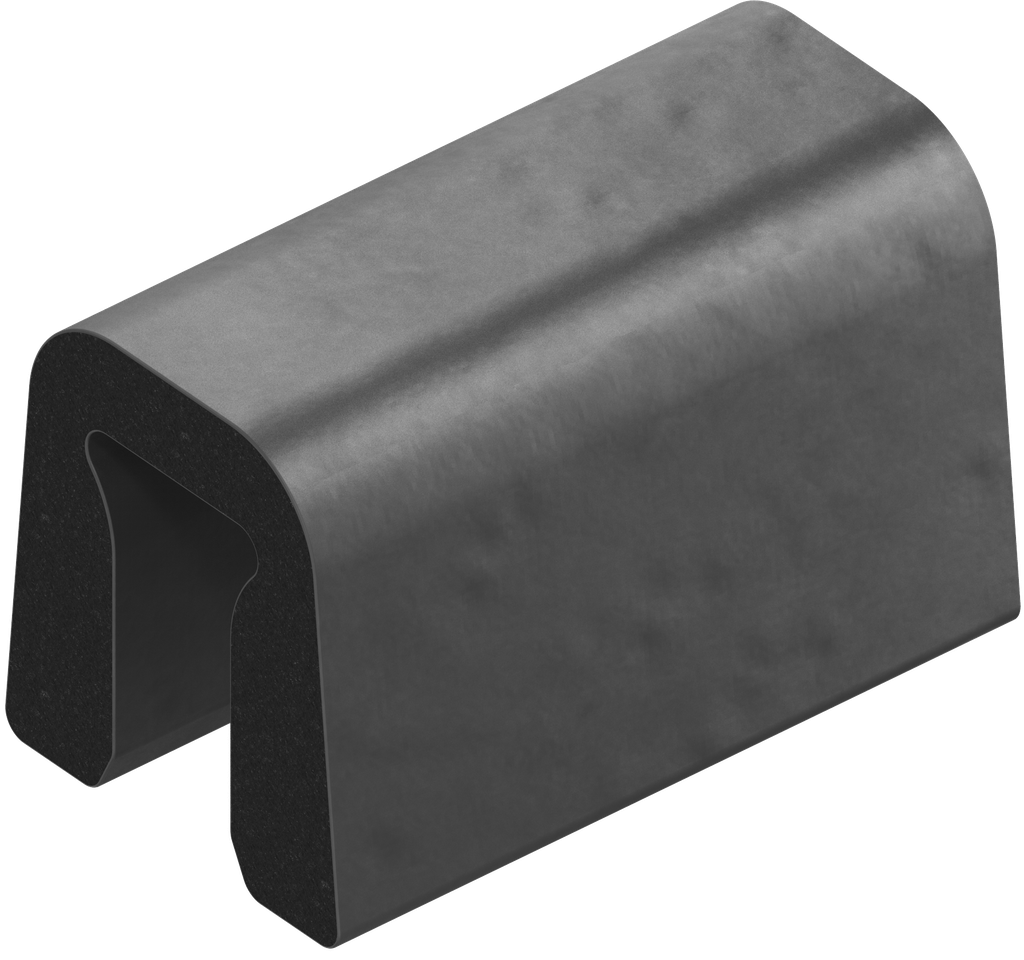 Dichtprofil aus Brandschutzmaterial, Moosgummi EPDM 60 ± 5 Shore A schwarz