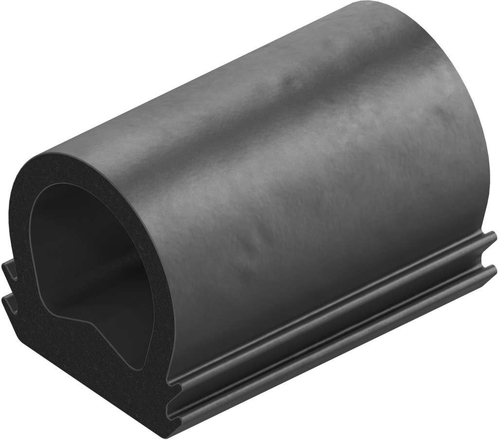 Dichtprofil aus Brandschutzmaterial, Moosgummi EPDM schwarz