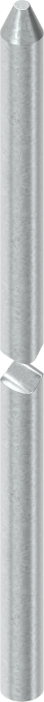 tringle ronde L = 551 - 600 mm, acier zingué