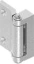 180° Scharnier, Zamak onbehandeld