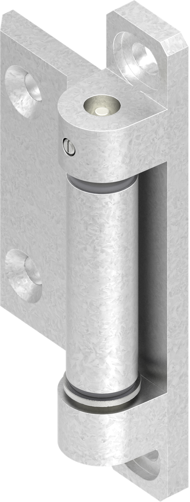 charnière 180° réglable 2D, zamak brut