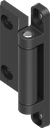 180° 2D-scharnier, Zamak zwart gepoedercoat