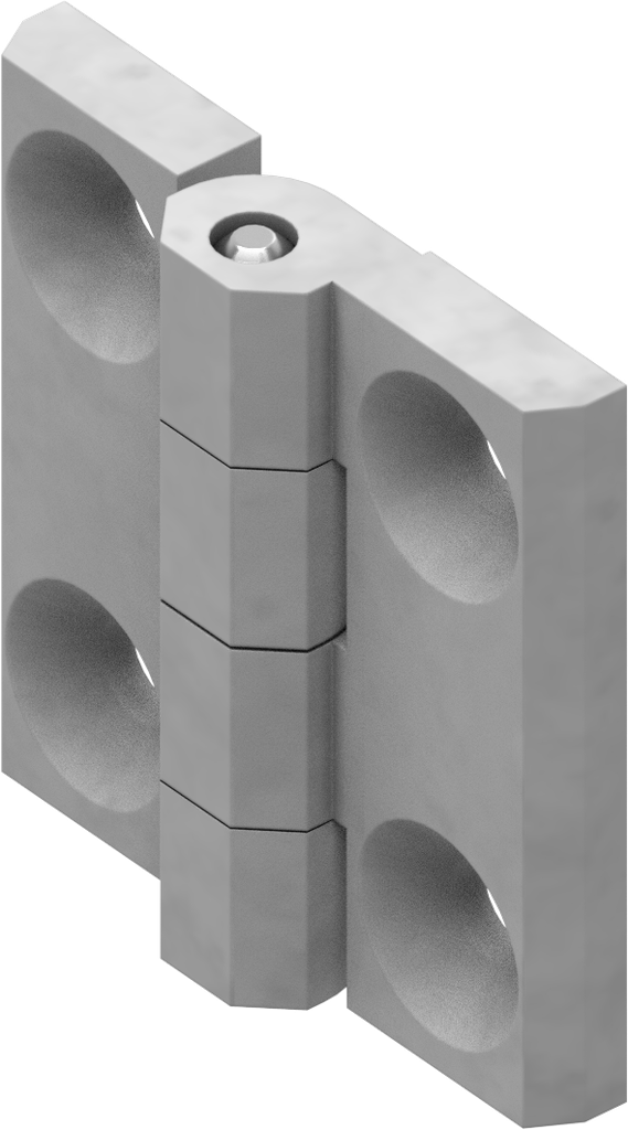 Charnière 180°, zamak phosphaté
